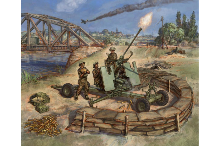 Wargames (WWII) figurky 6170 - British Bofors 40mm Mk-2 AA-Gun (1:72)