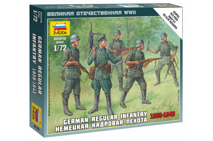 Wargames (WWII) figurky 6178 - German Regular Infantry 1939-43 (1:72)