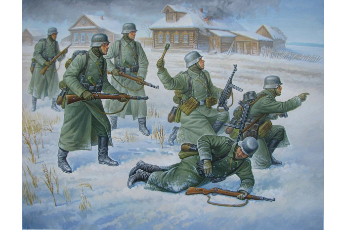 Wargames (WWII) figurky 6198 - German Infantry (Winter Uniform) (1:72)