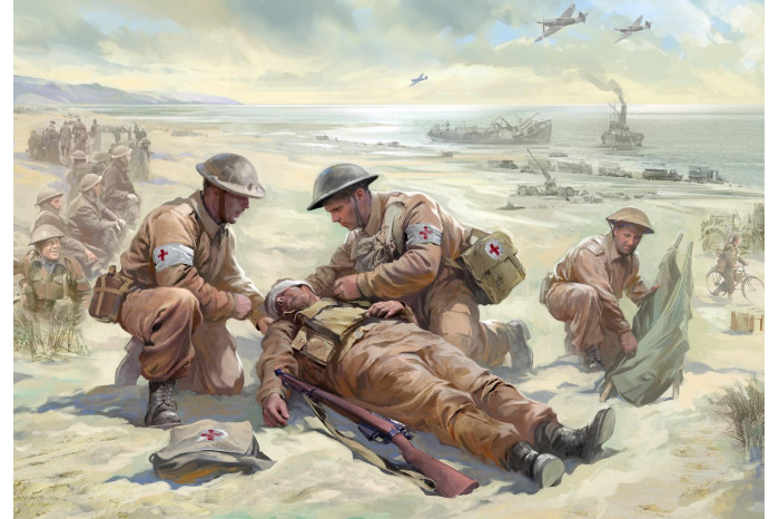 Wargames (WWII) figurky 6228 - British Medic Team (1:72)