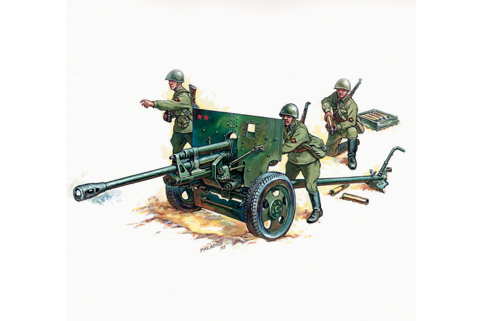 Wargames (WWII) military 6253 - Soviet 76mm anti-tank gun ZIS-3 (1:72)