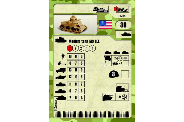 Wargames (WWII) tank 6264 - M-3 Lee US medium tank (1:100)