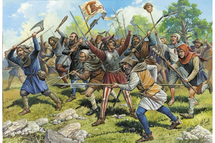 Wargames (AoB) figurky 8059  Medieval Peasant Army (1:72)