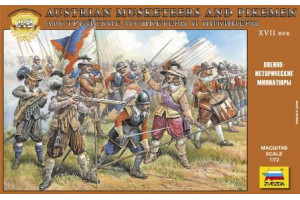 Wargames (AoB) figurky 8061 - Austrian Musketers and Pikeman (1:72)