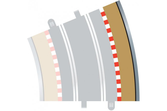 Rozšíření trati SCALEXTRIC C8238 - Border, Kerb & Barrier - Curve - R4 - 22.5DEG Outer