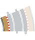 Rozšíření trati SCALEXTRIC C8281 - Border, Kerb & Barrier - Curve - R3 - 22.5DEG Inner