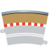 Příslušenství SCALEXTRIC C7019 - Border, Kerb & Barrier - Curve - R3.5 - 22.5 Deg Outer