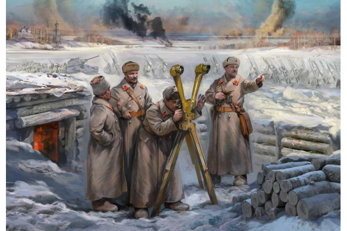 Wargames (WWII) figurky 6231 - Soviet headquarters in winter uniform (1:72)