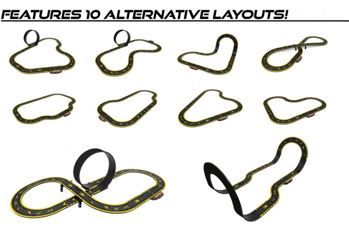 Autodráha MICRO SCALEXTRIC G1155M - Batman vs Joker (Battery Powered) (1:64)