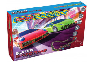 Autodráha MICRO SCALEXTRIC G1178M - Super Speed Race Set - Lamborghini vs Porsche (Battery Powered) (1:64)