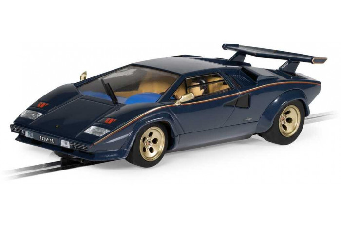 Autíčko Street SCALEXTRIC C4411 - Lamborghini Countach - Walter Wolf - Blue And Gold (1:32)