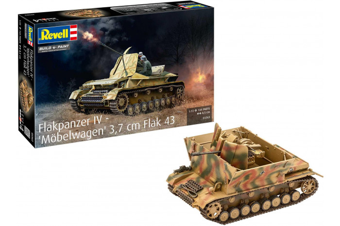 Plastic ModelKit military 03363 - Flakpanzer IV "Möbelwagen" 3.7cm Flak 43 (1:72)