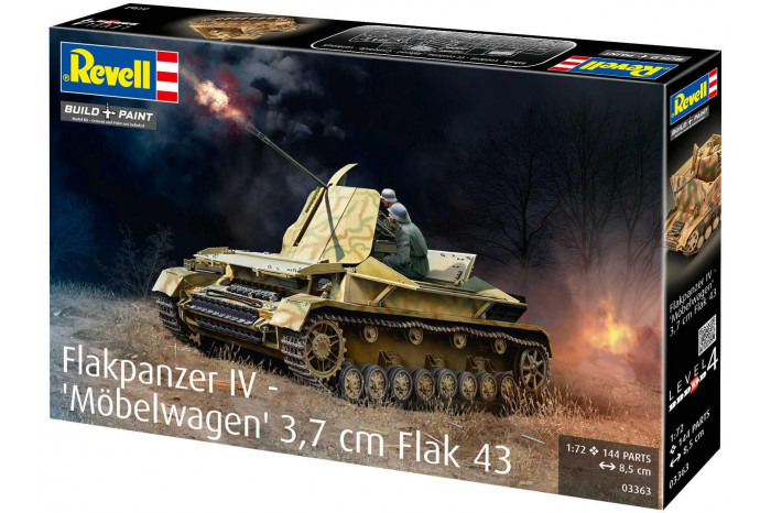 Plastic ModelKit military 03363 - Flakpanzer IV "Möbelwagen" 3.7cm Flak 43 (1:72)