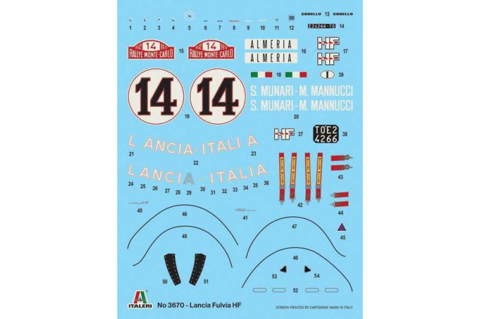 Model Kit auto 3670 - Lancia Fulvia HF (1:24)