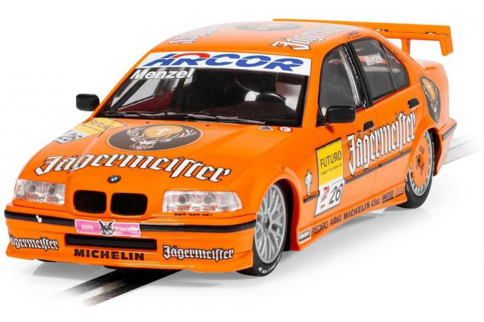 Autíčko Touring SCALEXTRIC C4624 - BMW E36 320i - STW 1996 - Jagermeister (1:32)