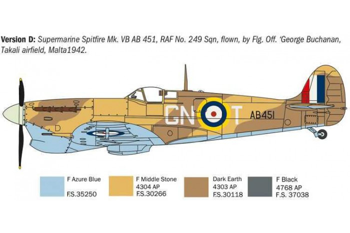 Model Kit letadlo 1482 - Spitfire Mk.V / Mk.IX Aces (1:72)