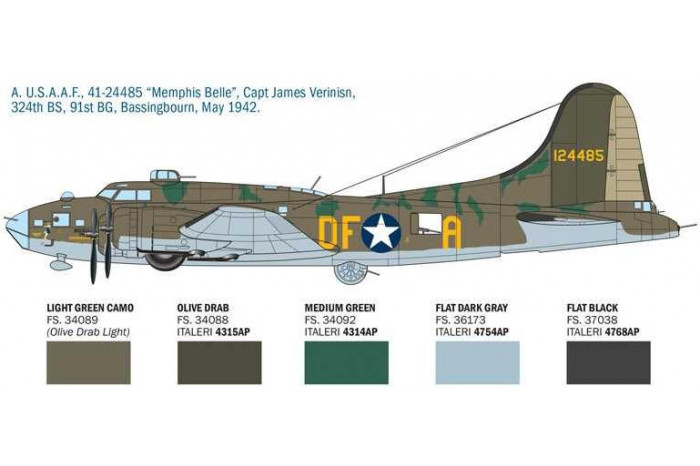 Model Kit letadlo 1487 - B-17F Flying Fortress (1:72)