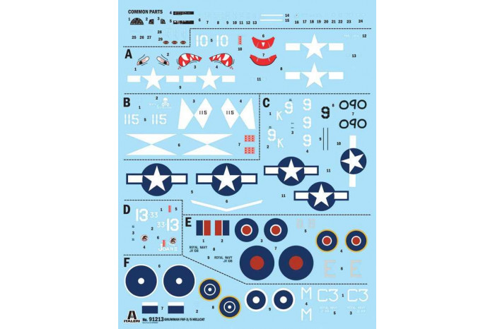 Model Kit letadlo 91213 - F6F-3/5 Hellcat (1:72)