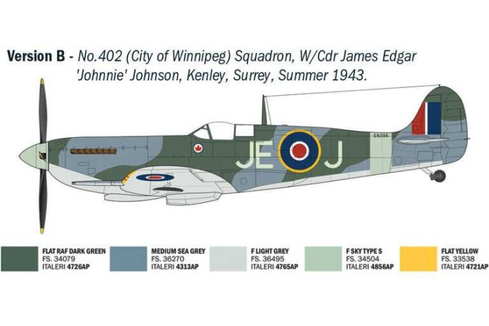 Model Kit letadlo 2843 - Spitfire Mk. IX Aces (1:48)