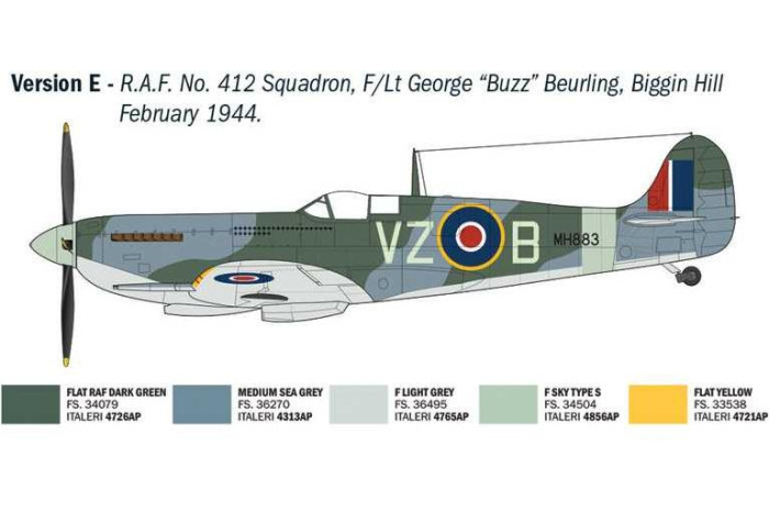 Model Kit letadlo 2843 - Spitfire Mk. IX Aces (1:48)