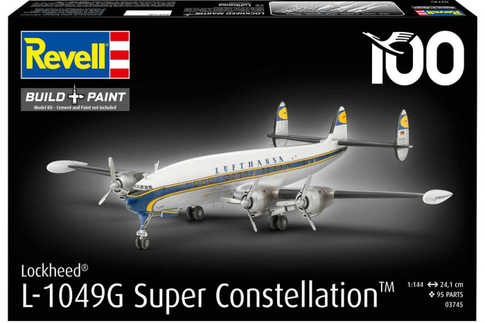 Plastic ModelKit letadlo 03745 - Lockheed L.1049G Super Constellation Lufthansa (1:144)