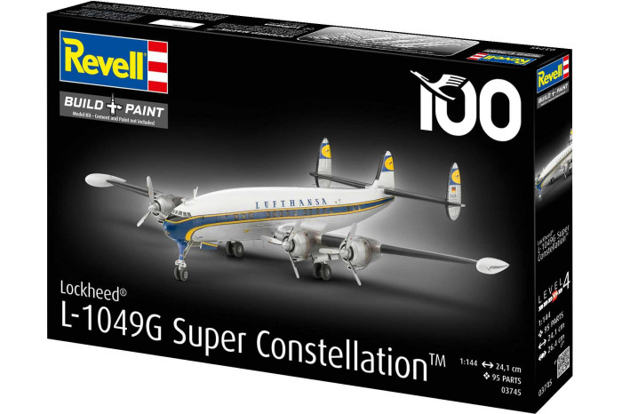 Plastic ModelKit letadlo 03745 - Lockheed L.1049G Super Constellation Lufthansa (1:144)