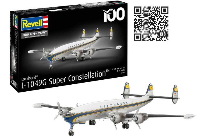 Plastic ModelKit letadlo 03745 - Lockheed L.1049G Super Constellation Lufthansa (1:144)