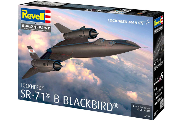 Plastic ModelKit letadlo 03751 - Lockheed SR-71B Blackbird (1:48)