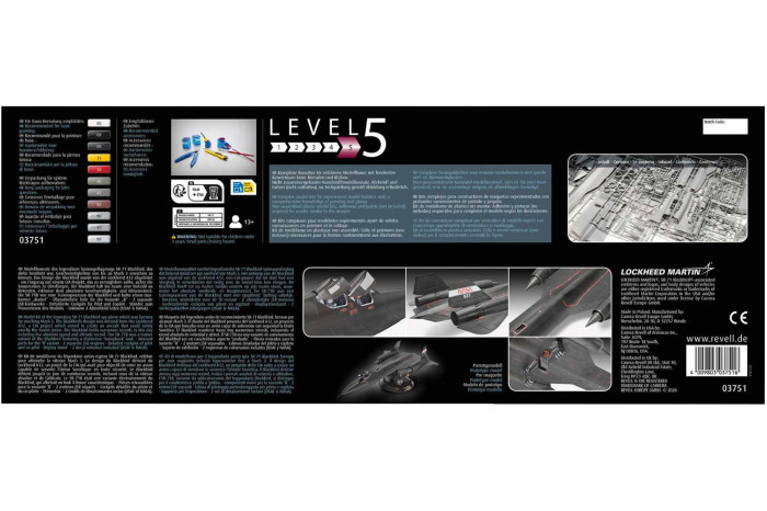 Plastic ModelKit letadlo 03751 - Lockheed SR-71B Blackbird (1:48)