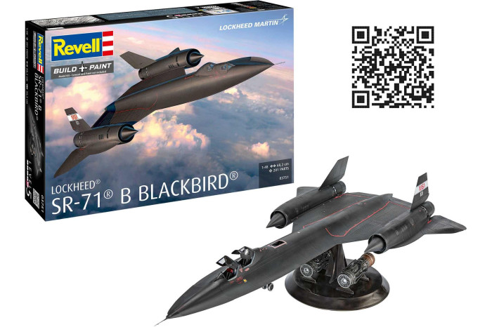 Plastic ModelKit letadlo 03751 - Lockheed SR-71B Blackbird (1:48)