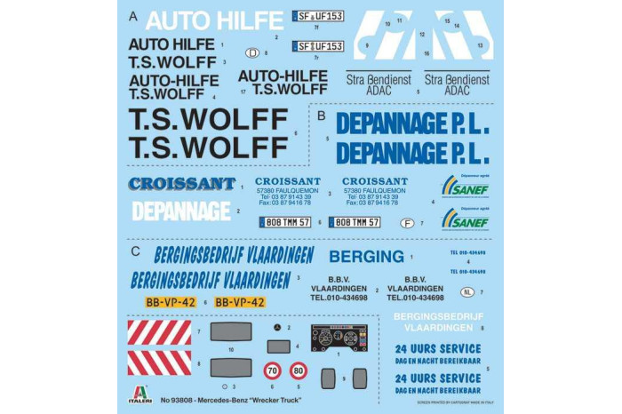 Model Kit truck 93808 - Mercedes-Benz wrecker truck (1:24)