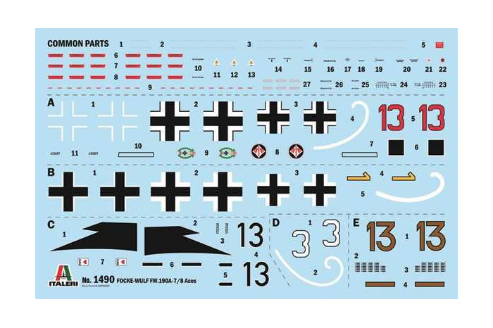 Model Kit letadlo 1490 - Focke-Wulf Fw 190 A-8/F Aces (1:72)