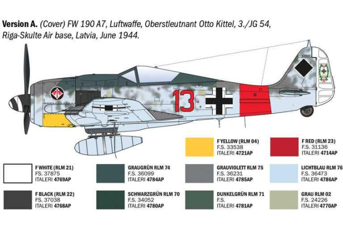 Model Kit letadlo 1490 - Focke-Wulf Fw 190 A-8/F Aces (1:72)