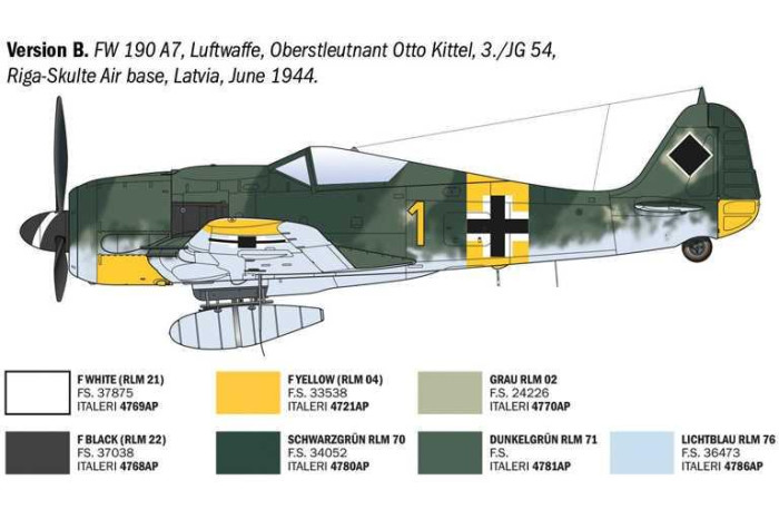 Model Kit letadlo 1490 - Focke-Wulf Fw 190 A-8/F Aces (1:72)