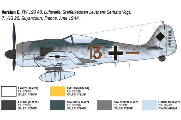 Model Kit letadlo 1490 - Focke-Wulf Fw 190 A-8/F Aces (1:72)