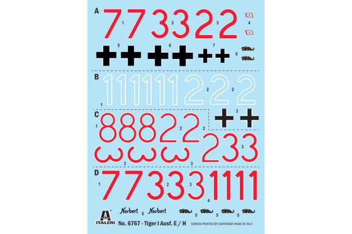 Model Kit tank 6767 - Pz. Kpfw. VI Tiger I Ausf. E/H1 (1:35)