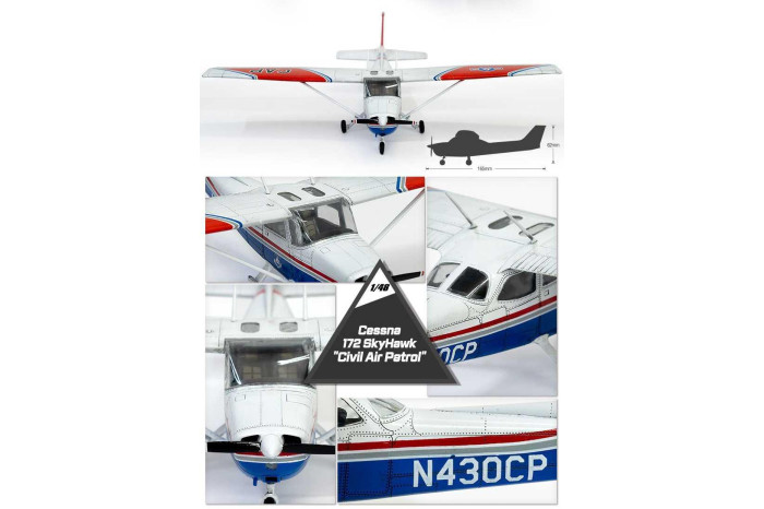 Model Kit letadlo 12367 - CESSNA 172 SKYHAWK CIVIL AIR PATROL (1:48)