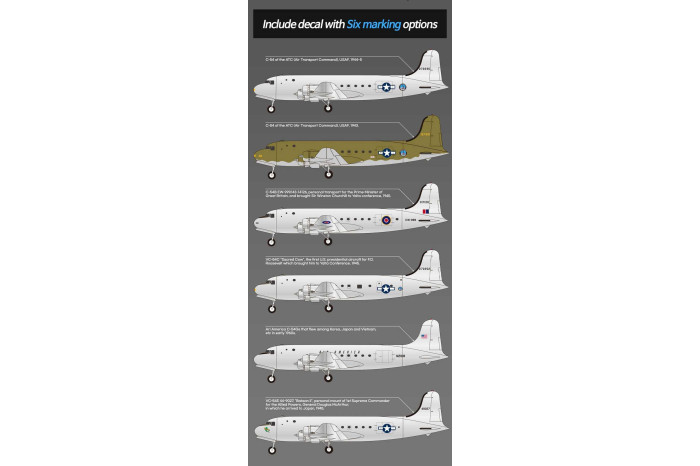 Model Kit letadlo 12652 - USAF C-54 SKYMASTER (1:144)