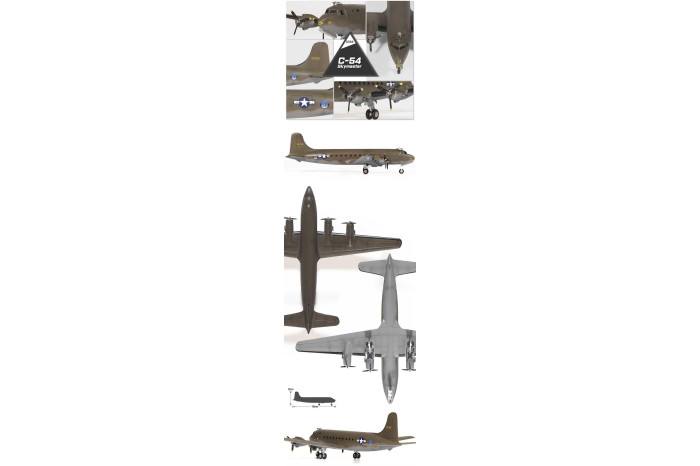 Model Kit letadlo 12652 - USAF C-54 SKYMASTER (1:144)