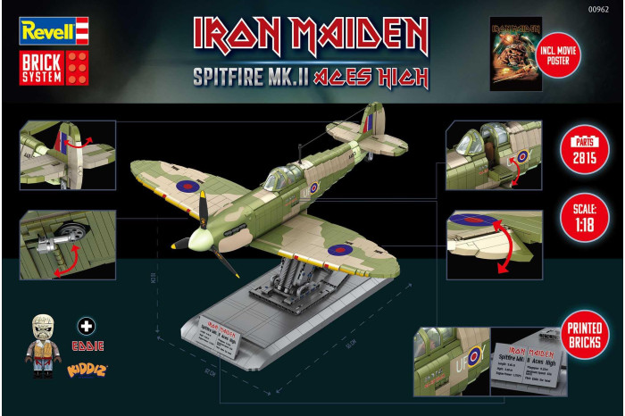 Brick System REVELL 00962 - Iron Maiden Spitfire MK.II Aces High (1:18)
