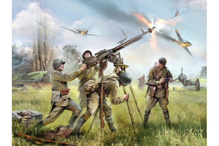 Model Kit figurky 3609 - Soviet DSHK with Crew WWII (1:35)