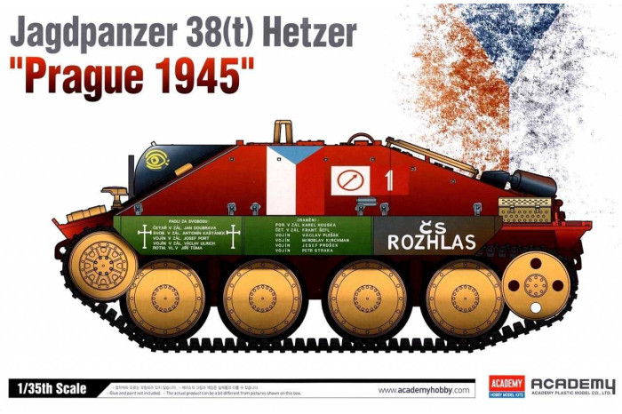 Model Kit military 13277 - HETZER "PRAGUE 1945" (1:35)