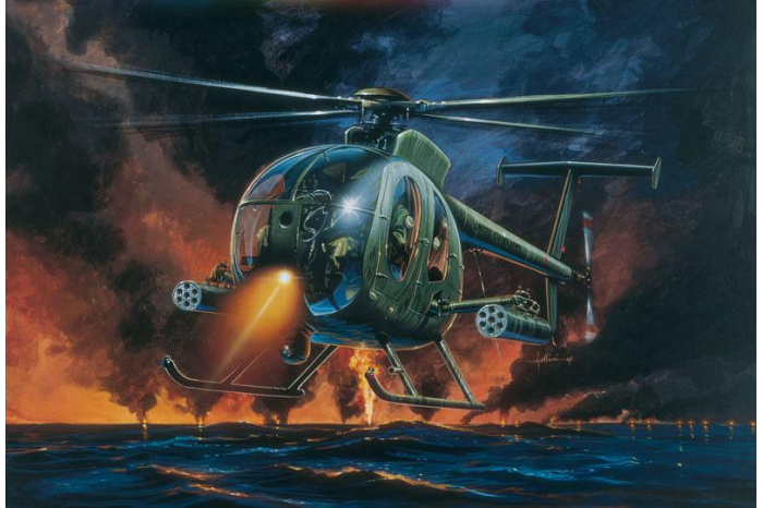 Model Kit vrtulník 0017 - AH-6 NIGHT FOX (1:72)