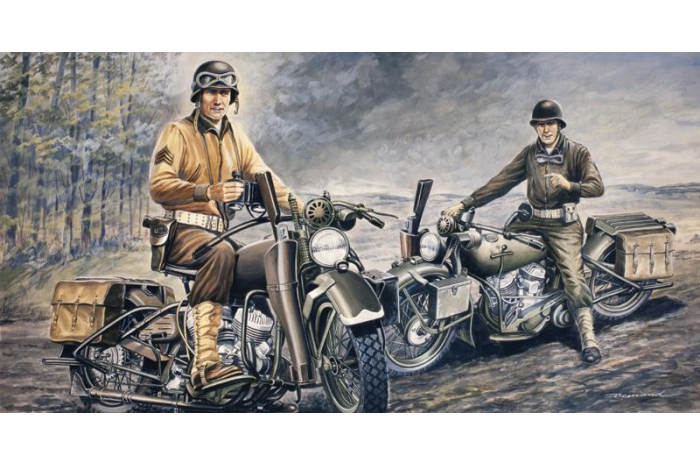 Model Kit military 0322 - U.S. MOTORCYCLES WW2 (1:35)