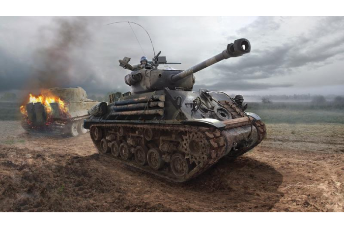 Model Kit tank 6529 - M4A3E8 SHERMAN (1:35)