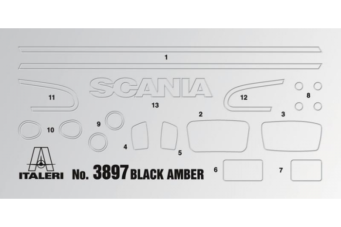 Model Kit truck 3897 - SCANIA R BLACK AMBER (1:24)