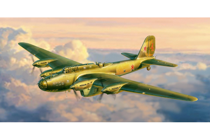Model Kit letadlo 7264 - Pe-8 Soviet Long-Range Heavy Bomber WWII (1:72)