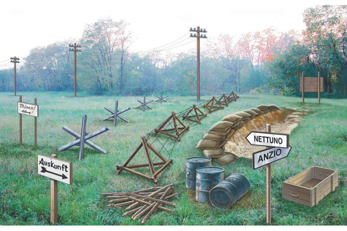 Model Kit doplňky 6049 - WWII - BATTLEFIELD ACCESSORIES (1:72)