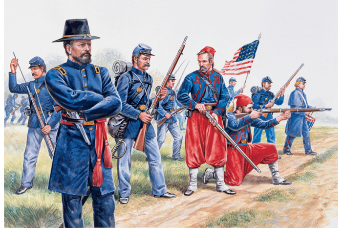 Model Kit figurky 6012 - UNION INFANTRY / ZUAVES (AMERICAN CIVIL WAR) (1:72)