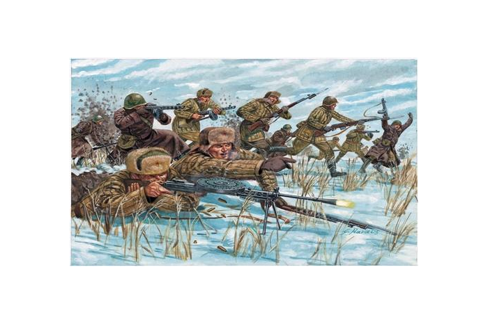 Model Kit figurky 6069 - WWII -RUSSIAN INFANTRY (WINTER UNIF) (1:72)
